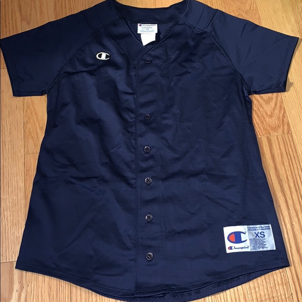 Champion Double Dry Blue Baseball Jerseys